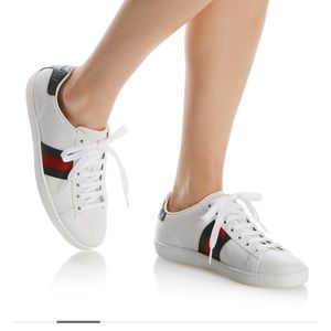Gucci Women's Ace Low-Top Sneakers. Size 36.5. With original box and dust-bag.